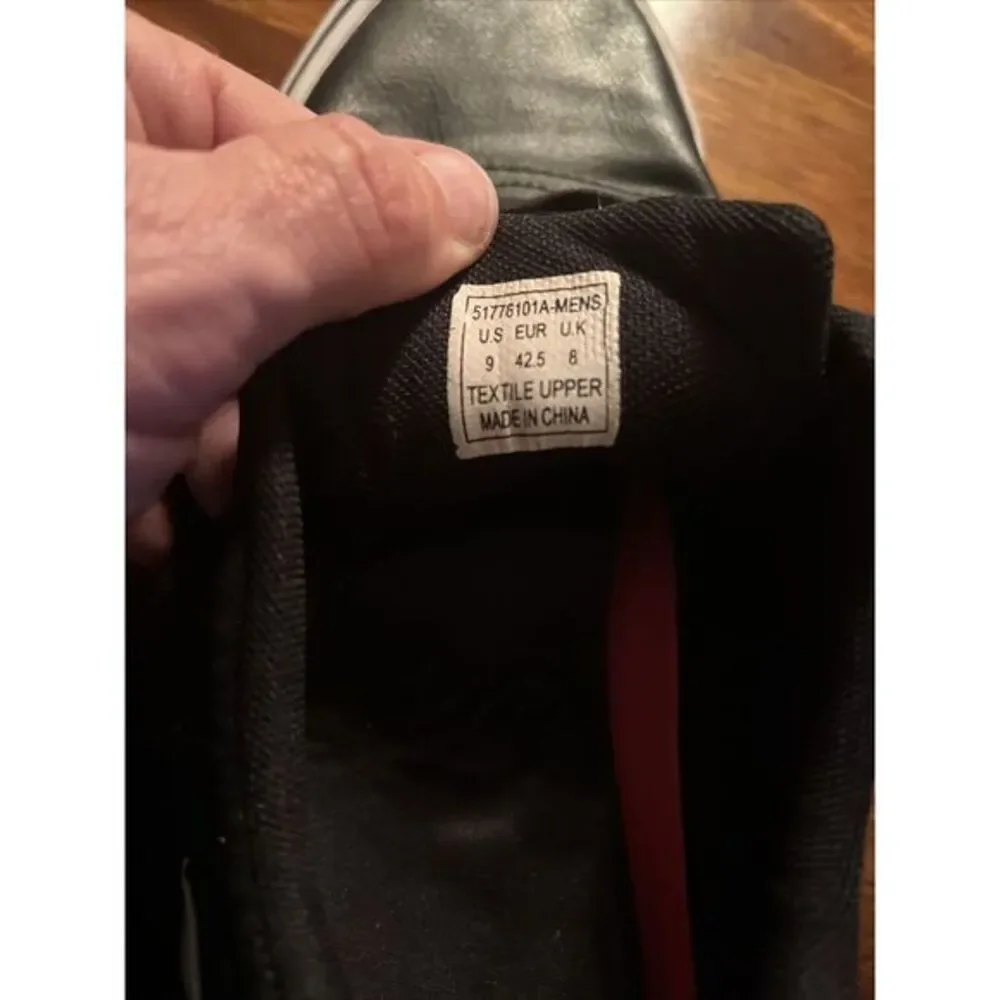 MENS LEVIS BLACK CANVAS/LEATHER  COMFORT‎ CASUAL SHOES SIZE 9 BLACK